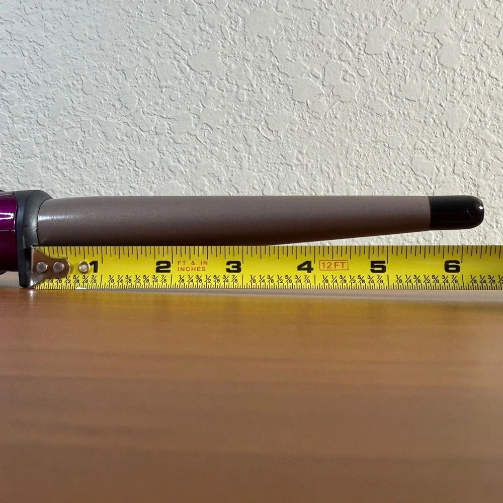 New Conair InfinitiPro Titanium Ceramic Clipless Curling Wand Purple CD123